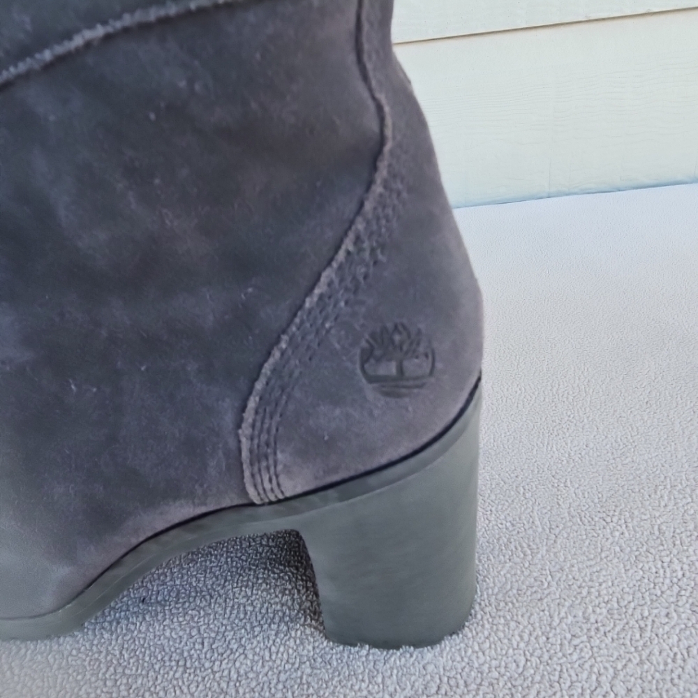 Timberland Allington Chukka Womens SZ 8 Heeled Bootie Chunky Ankle Grey A1HMF - Picture 12 of 12
